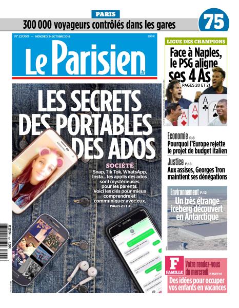Le Parisien Du Mercredi 24 Octobre 2018