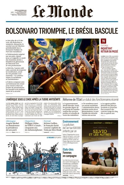 Le Monde Du Mardi 30 Octobre 2018