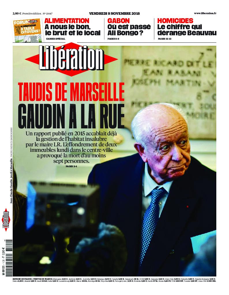  Libération du Vendredi 9 Novembre 2018 