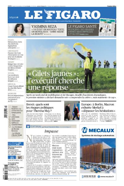 Le Figaro Du Lundi 19 Novembre 2018