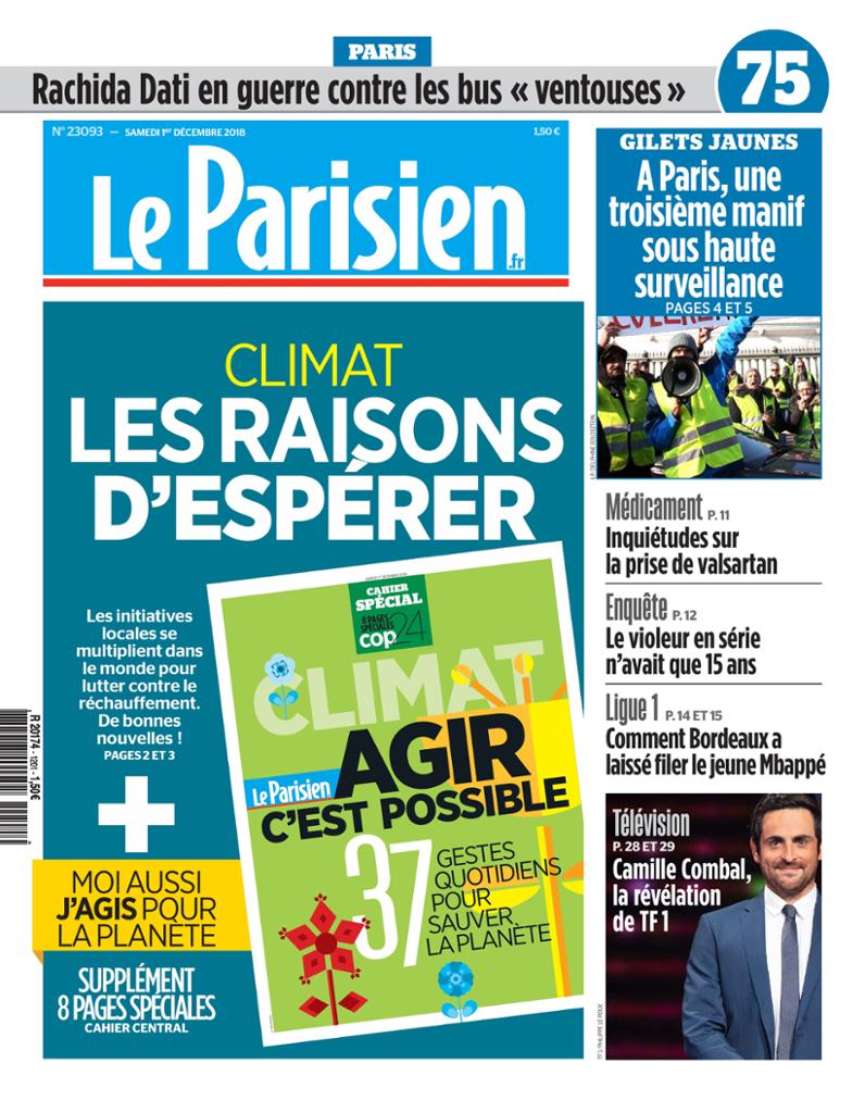  Le Parisien Du Samedi 1er Décembre 2018