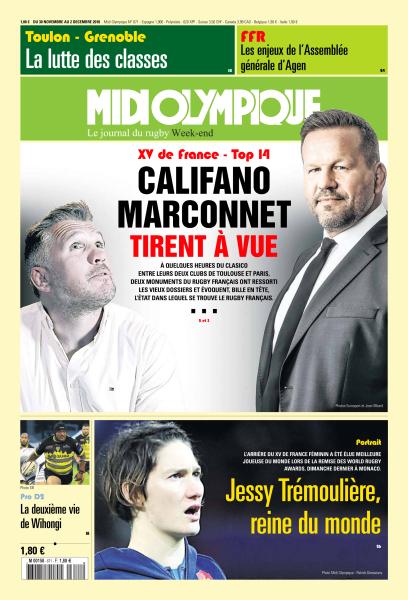  Midi Olympique Vert Vendredi 30 Novembre 2018 