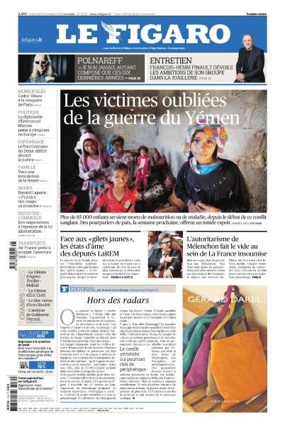 Le Figaro & 3 suppléments Du Vendredi 30 Novembre 2018