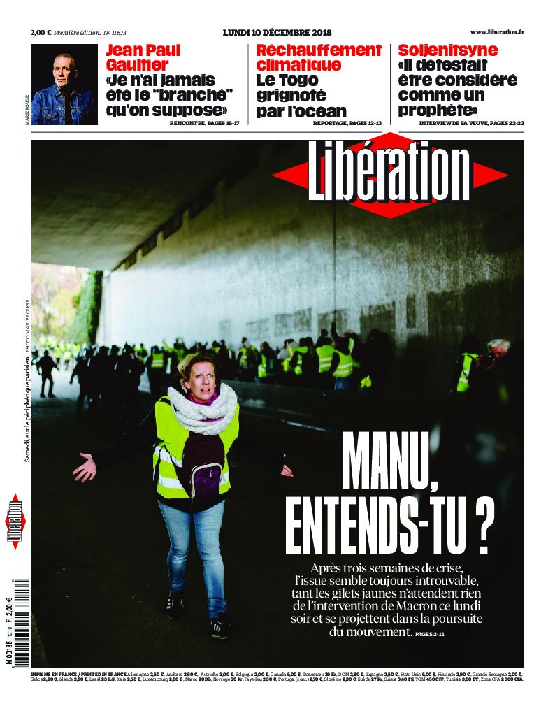 Libération Du Lundi 10 Décembre 2018