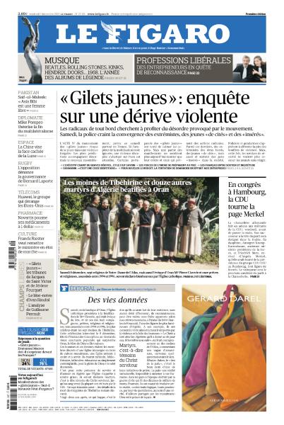 Le Figaro & 3 Suppléments du Vendredi 7 Décembre 2018