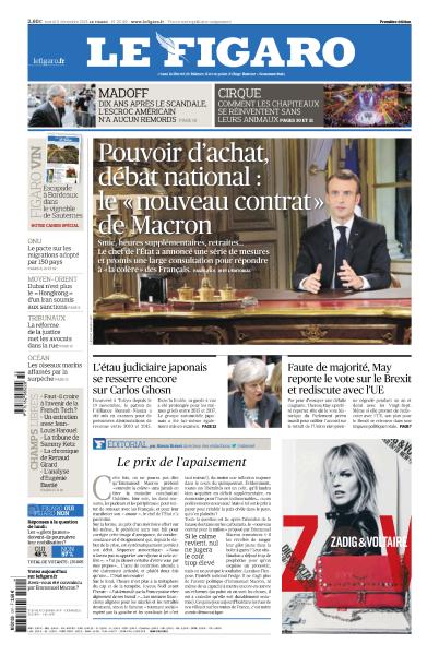  Le Figaro Du Mardi 11 Décembre 2018