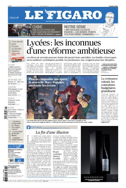 Le Figaro & Le Figaroscope du Mercredi 19 Décembre 2018