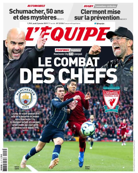   L’Équipe Du Jeudi 3 Janvier 2019