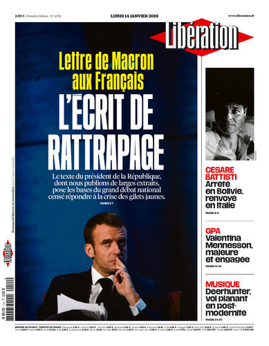  Libération Du Lundi 14 Janvier 2019