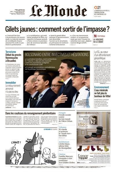  Le Monde Du Mardi 8 Janvier 2019