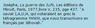 Le Nom Divin, YHWH, retiré du N.T. Au2r