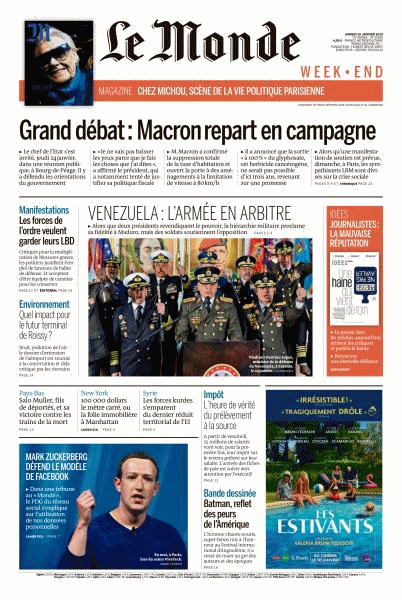  Le Monde WeekEnd & Le Monde Mag Du Samedi 26 Janvier 2019