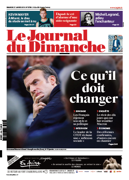 Le Journal Du Dimanche  27 Janvier 2019