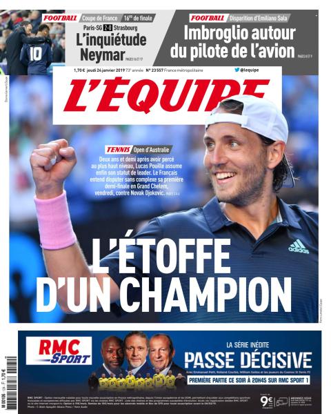  L’Équipe Du Jeudi 24 Janvier 2019