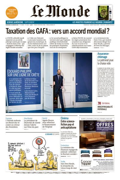 Le Monde Du Mercredi 30 Janvier 2019