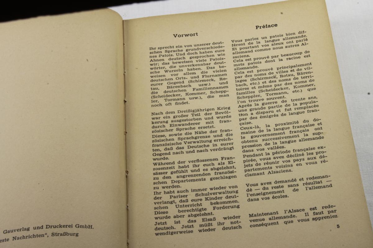Dictionnaire allemand de propagande Alsace annexée 79tg