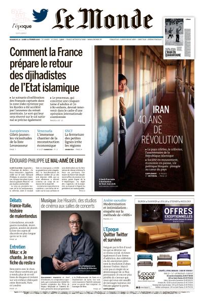 Le Monde Du Dimanche 10 & Lundi 11 Février 2019