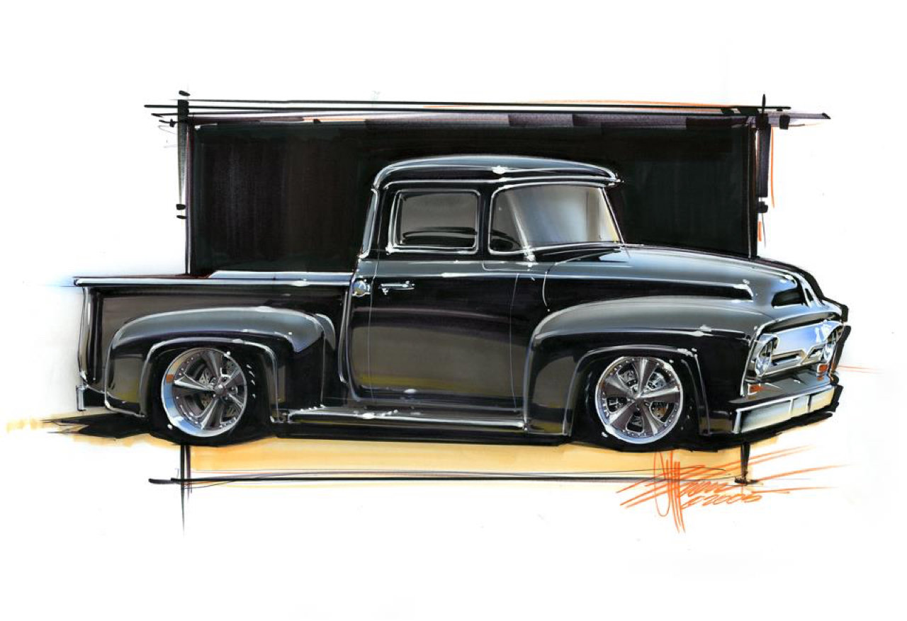 ford FD - 100 pickup 1956 FOOSE design revell 1/25  - Page 2 Raed
