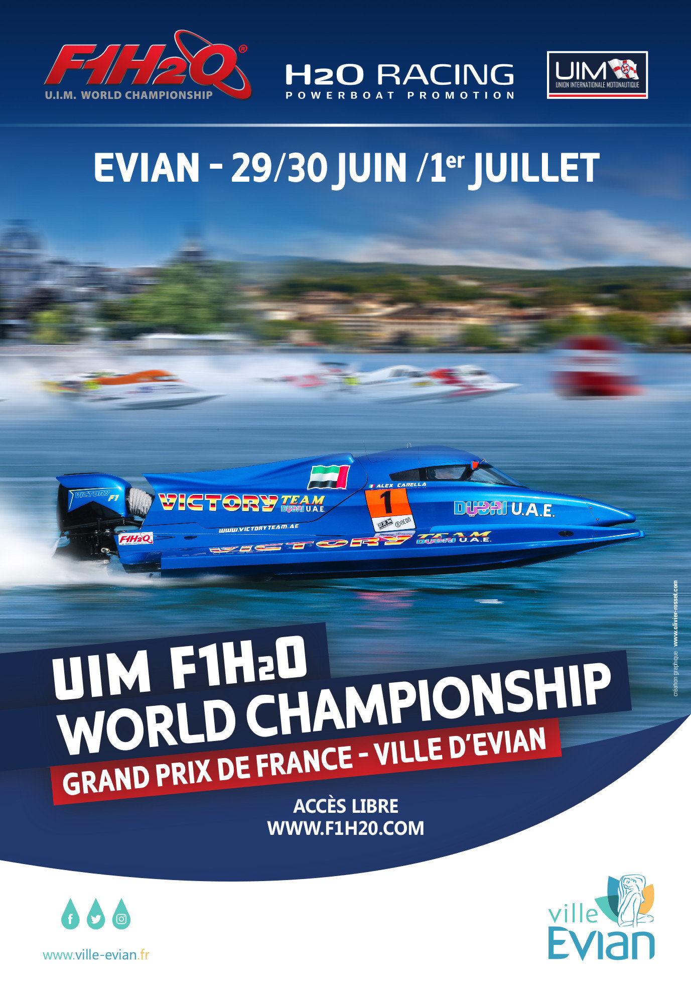 Championnat du monde F1 de motonautisme F1H20 Evian