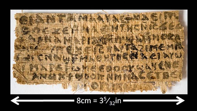 Le papyrus évoquant la femme de Jésus est un faux Tgce
