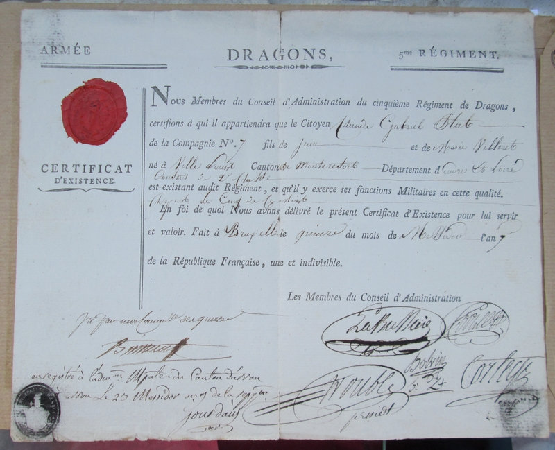 Un document du 5ème Dragon en l'An 7 W1sz