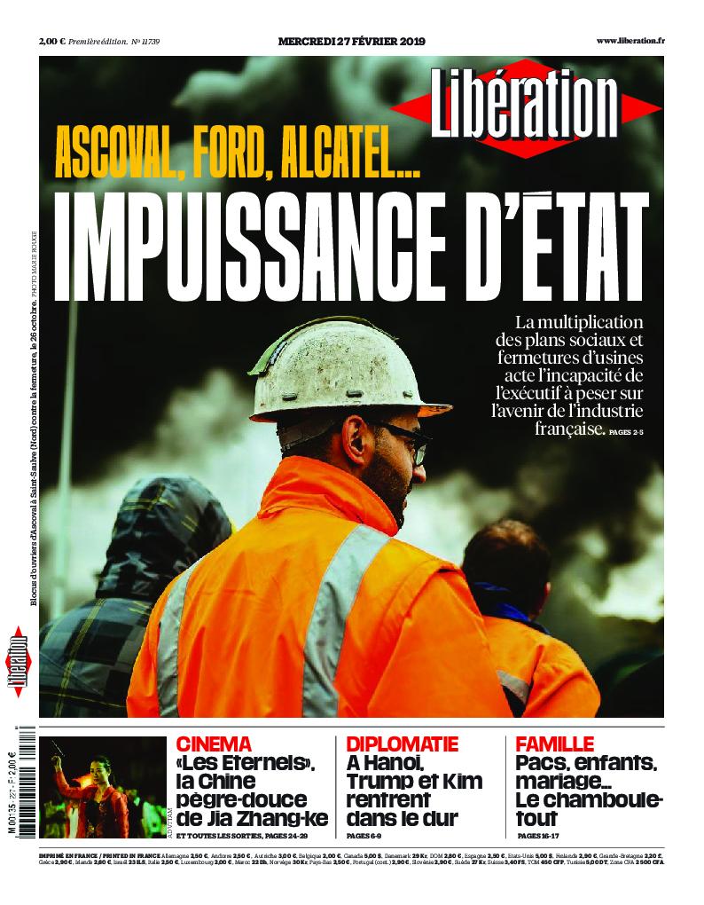 Libération Du Mercredi 27 Février 2019