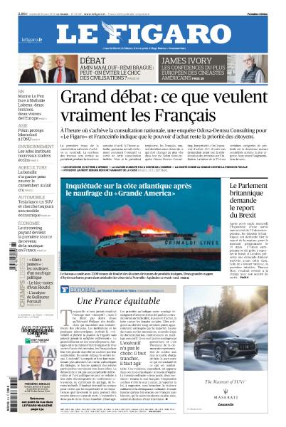  Le Figaro Du Vendredi 15 Mars 2019