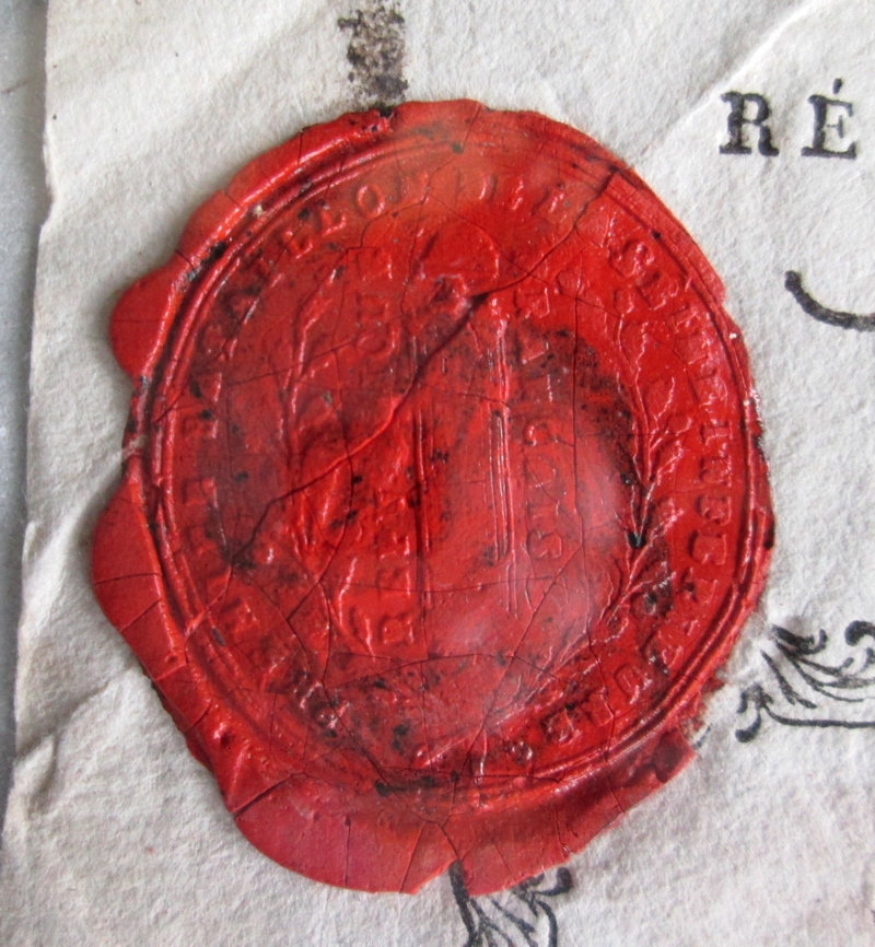Certificat du 1er bataillon de la Seine Inférieure, an II Rba9
