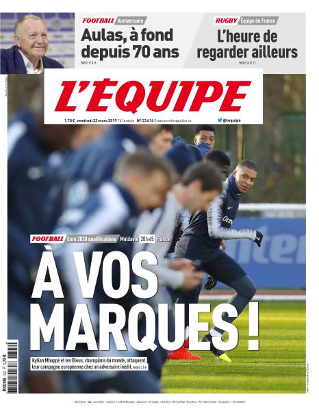  L’Équipe Du Vendredi 22 Mars 2019