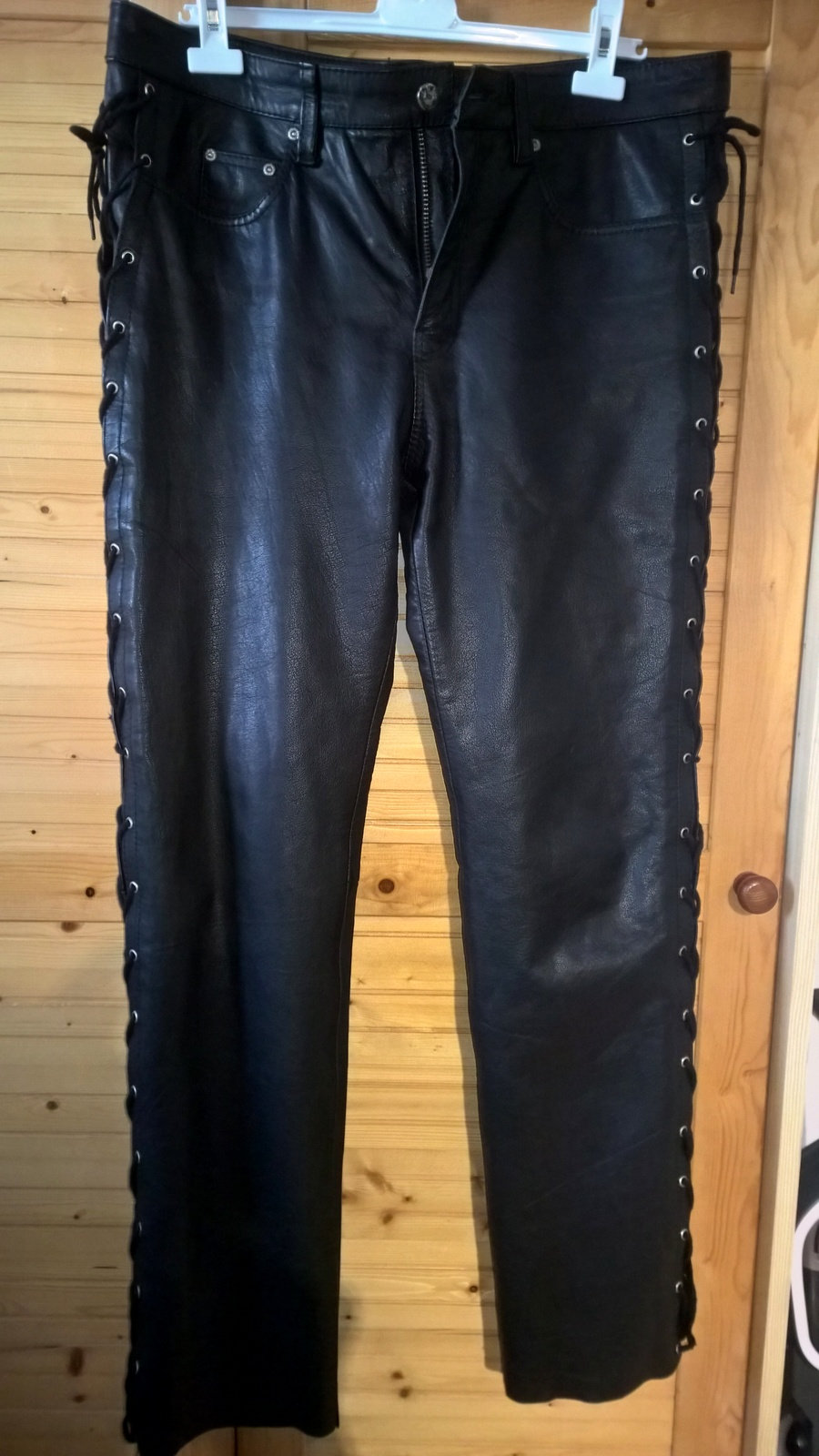 Pantalon cuir noir Kinh