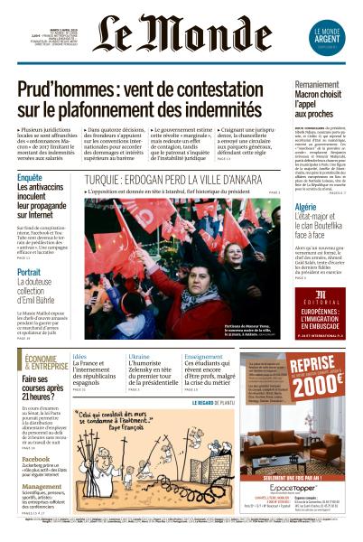 Le Monde Du Mardi 2 Avril 2019