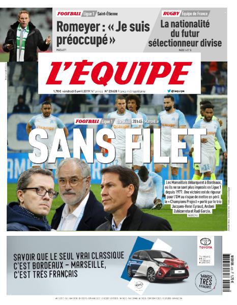  L’Équipe Du Vendredi 5 Avril 2019