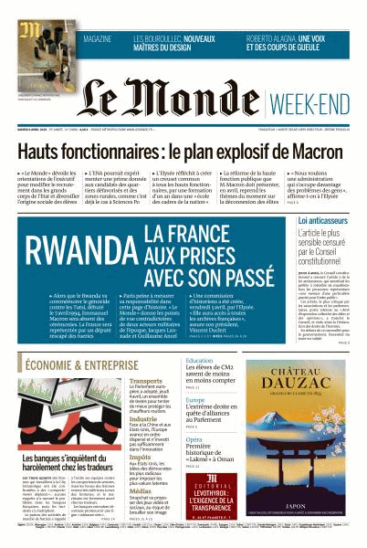 Le Monde WeekEnd & Le Monde Mag Du Samedi 6 Avril 2019