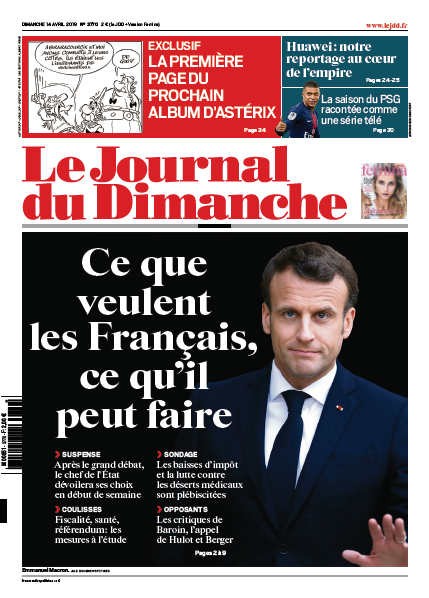  Le Journal Du Dimanche 14 Avril 2019
