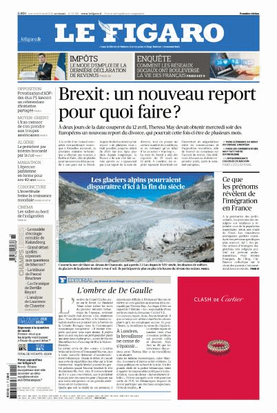  Le Figaro & Le Figaroscope Du Mercredi 10 Avril 2019