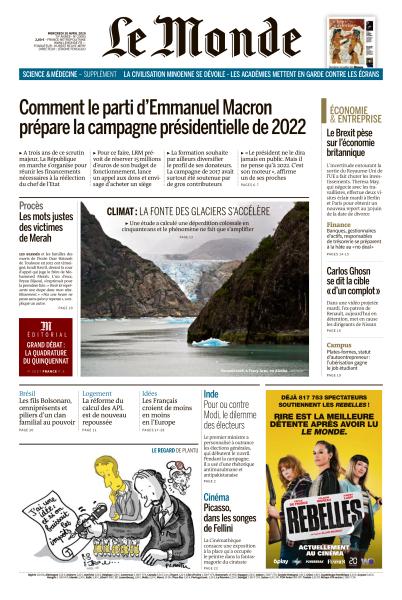 Le Monde Du Mercredi 10 Avril 2019