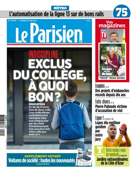   Le Parisien Du Vendredi 12 Avril 2019