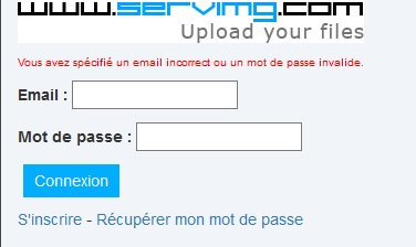 servimg - Servimg me demande de me connecter à chaque envoi d'image ! Zp1y