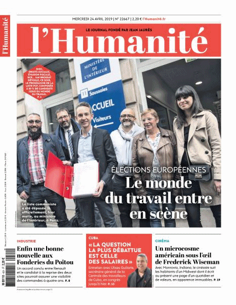 La Croix & L'Humanite Du Mercredi 24 Avril 2019