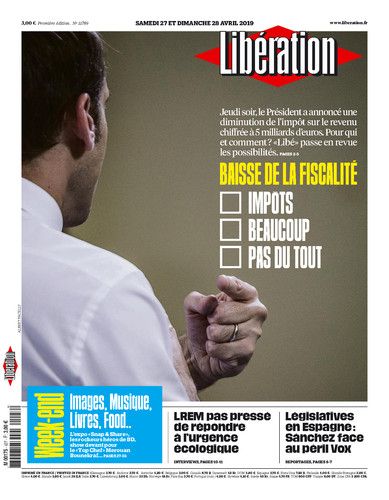 Libération Du Samedi 27 & Dimanche 28 Avril 2019