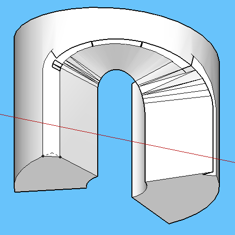  [ SKETCHUP généralité ] Tracer la paralèlle à une courbe sur un plan courbe? Bczl