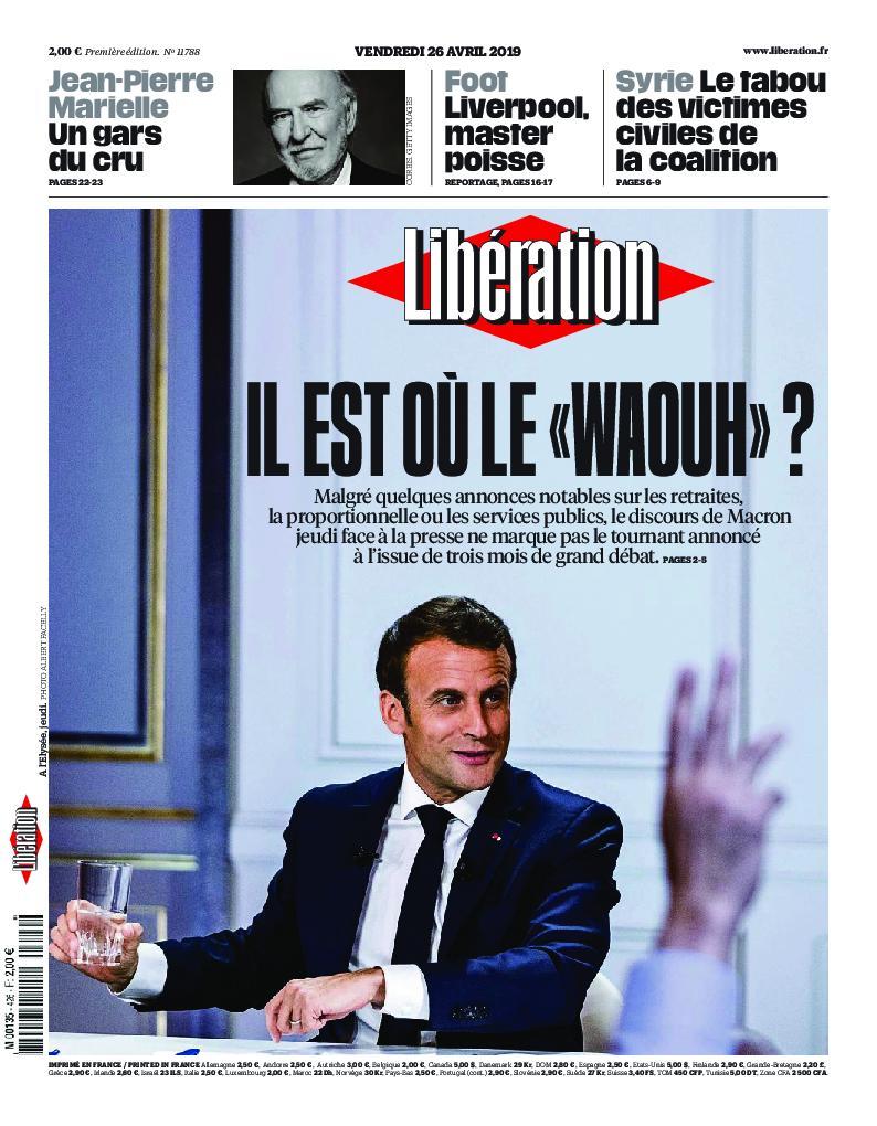 Libération Du Vendredi 26 Avril 2019