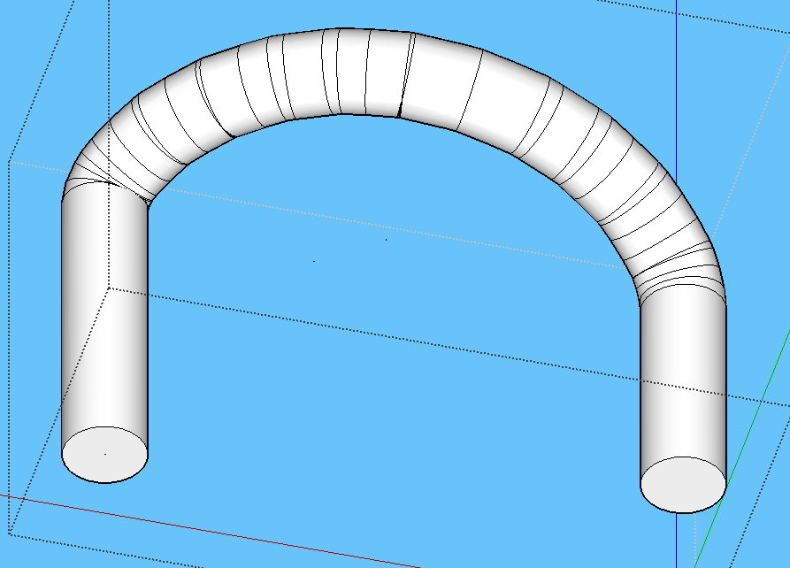  [ SKETCHUP généralité ] Tracer la paralèlle à une courbe sur un plan courbe? Hszo