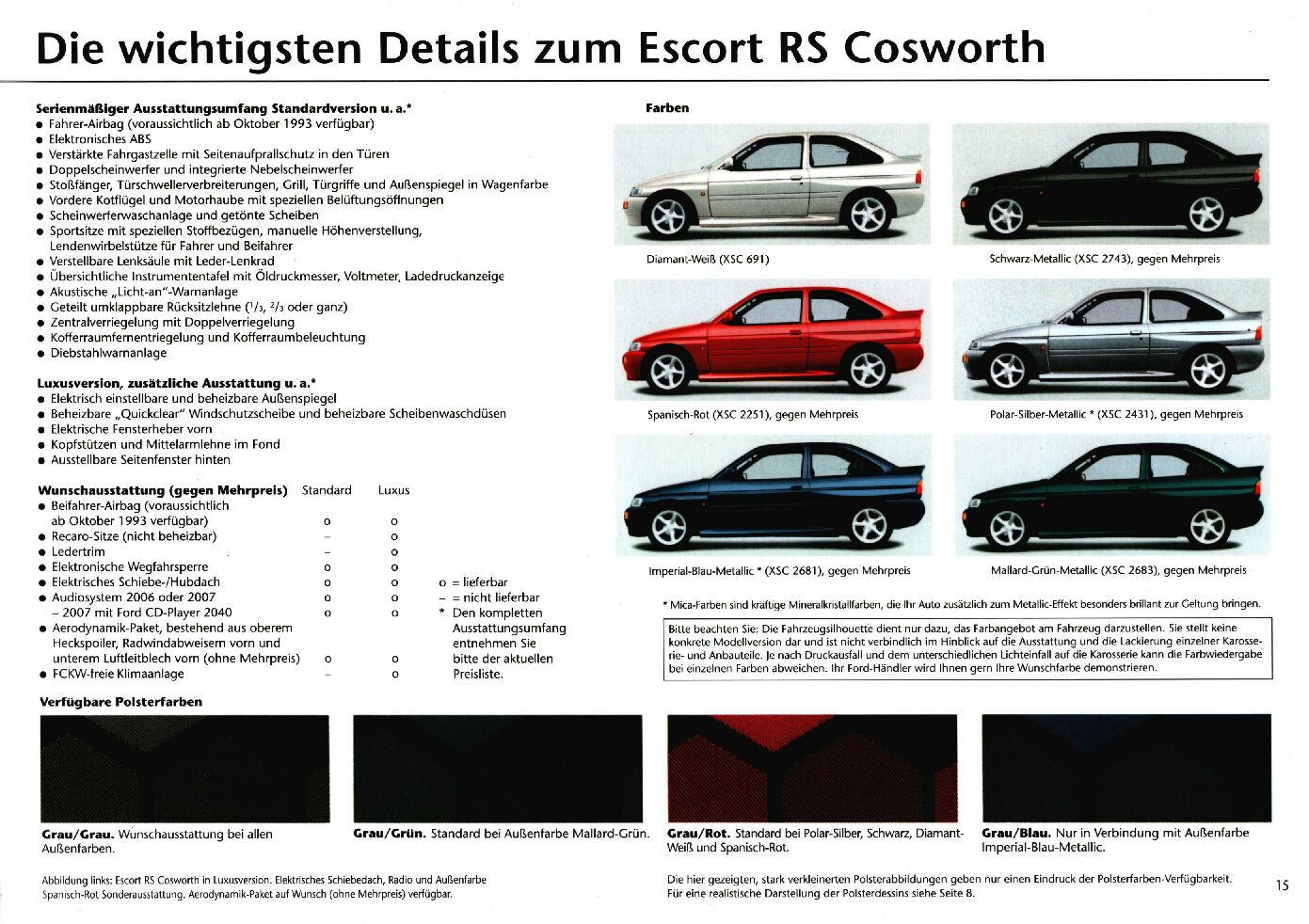 Escort RS COSWORTH 4X4 winner rally de monté carlo 1994   0njt