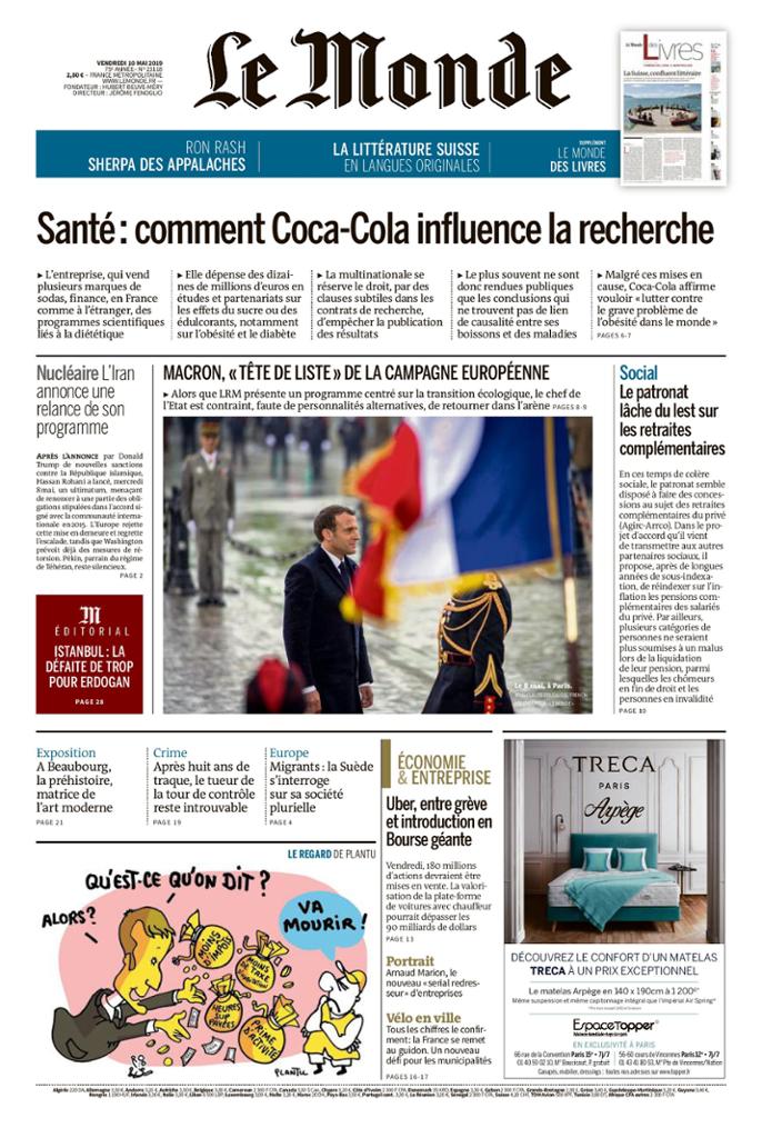 Le Monde Du Vendredi 10 Mai 2019
