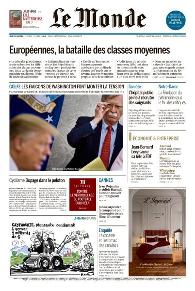 Le Monde Du Jeudi 16 Mai 2019