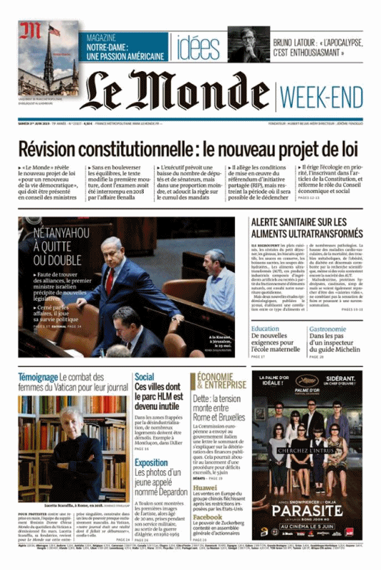 Le Monde Week-End & Le Monde Mag Du Samedi 1er Juin 2019