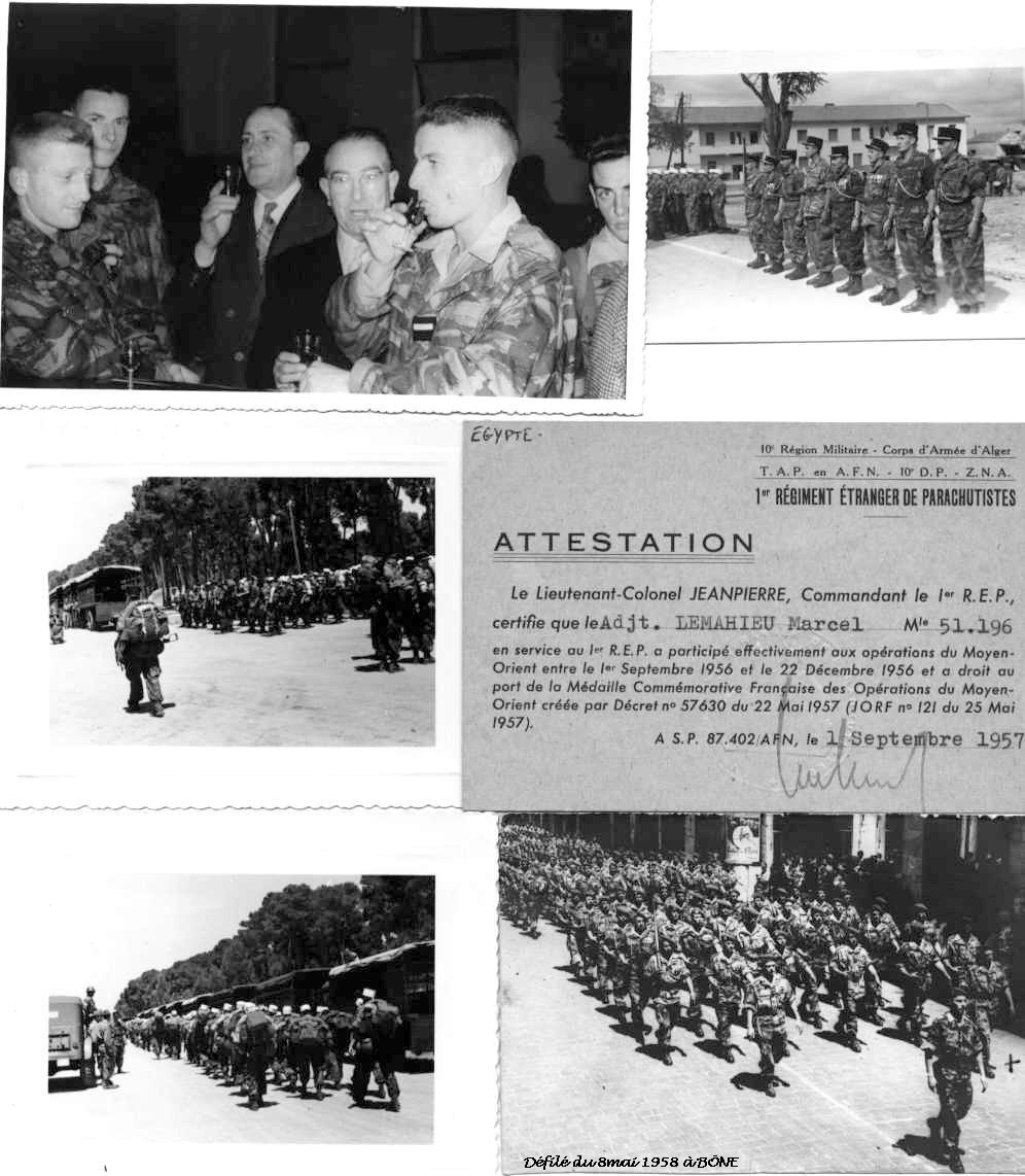 LEMAHIEU S/LNT 1er REP mort au combat le le 26-12-1959 à MARAGNA Douar Malou Kabylie en Algérie française Rseu