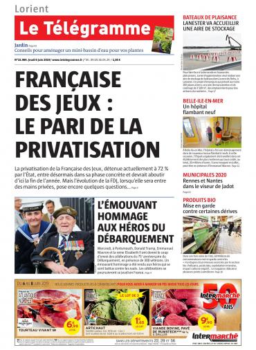 Le Télégramme (8 Editions) Du Jeudi 6 Juin 2019