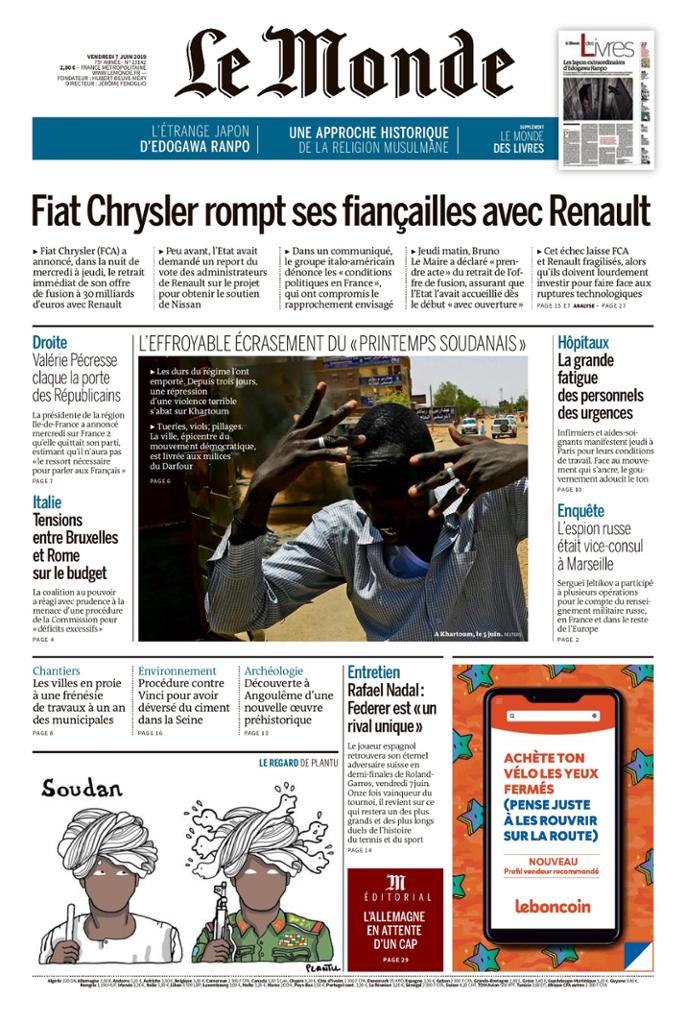Le Monde Du Vendredi 7 Juin 2019